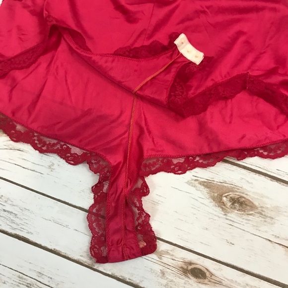 Vintage Red Lace Bob Mackie Snap-crotch Teddie - Picture 3 of 9